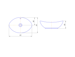 Раковина KIROVIT Гамма 560 555*365*100 мм