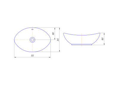 Раковина KIROVIT Гамма 560 555*365*100 мм