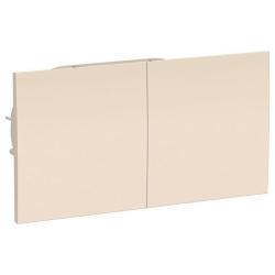 Розетка сетевая SYSTEME ELECTRIC Atlas design двойная со сдвижной крышкой бежевый ATN000228