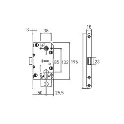 Корпус замка ARCHIE LP 5112 CL Хром