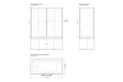 Штора на ванну МЕТАКАМ Купе 150