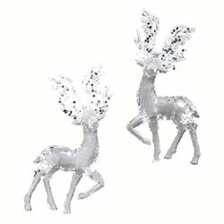 Елочное украшение HOLIDAY CLASSICS Олень Дэшер с серебряными рожками 7*14 см
