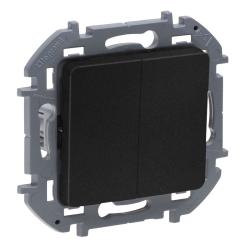 Механизм выключателя LEGRAND Inspiria 2 клавиши антрацит 673623