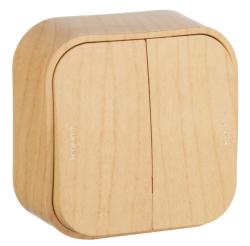 Выключатель LEGRAND Quteo 2 клавиши сосна 782262