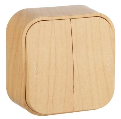 Выключатель LEGRAND Quteo 2 клавиши сосна 782262