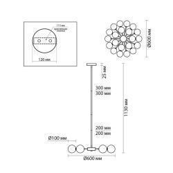Люстра ODEON Marlene 6550/14C Хром