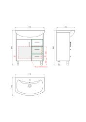 Тумба с раковиной КАКСА-А Винтер 70