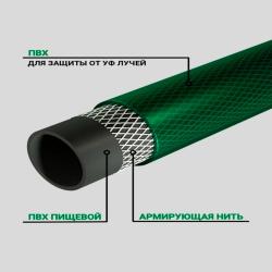 Шланг поливочный ПОЛИМЕР ШЛАНГ Метеор Зеленый 1/2" 25 м