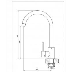 Смеситель для кухни FLORENTINA Юна Песочный