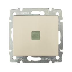 Механизм переключателя LEGRAND Valena 1 клавиша с подсветкой кремовый 774326