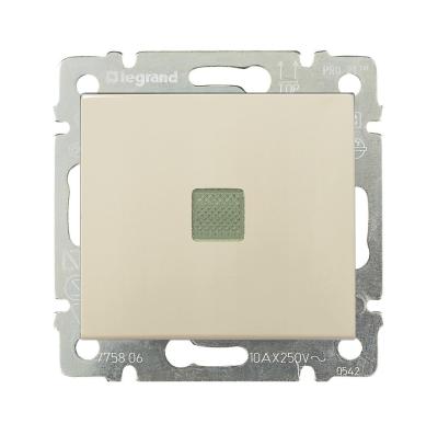 Механизм переключателя LEGRAND Valena 1 клавиша с подсветкой кремовый 774326