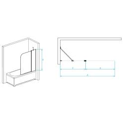 Штора на ванну RGW SC-011 110*140 см 