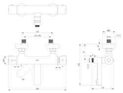 Смеситель для ванны ESKO T3034 
