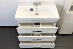 Тумба с раковиной COMFORTY Никосия 80 дуб белый 