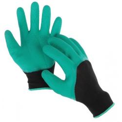 Перчатки нейлоновые с латексным покрытием