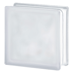 Стеклоблок торцевой GLASS BLOCK Волна бесцветный полуматовый