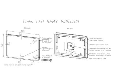 Зеркало BRIZ Софи 100*70 см 