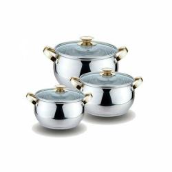 Набор посуды 6пр, нерж. сталь (2л+2,6л+3,6л) /Kelli/