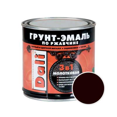 Грунт-эмаль DALI молотковая Коричневый 0,75 л