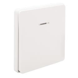 Выключатель KRANZ Round 1 клавиша с подсветкой проходной перламутр KR-78-0716-1