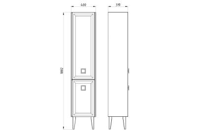 Пенал ASB WOOD LINE Риола 40*188,2 см