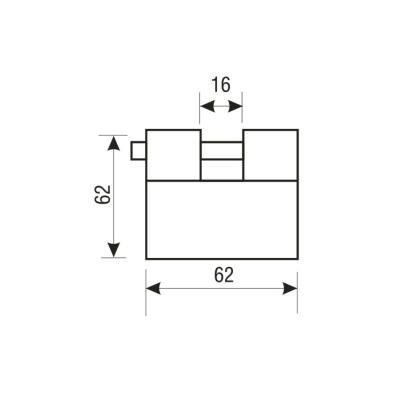 Замок навесной АЛЛЮР ВС2-8С