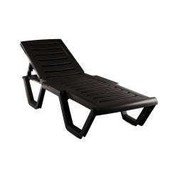 Шезлонг ЭЛЛАСТИК-ПЛАСТ Атлант Коричневый 190*70*45 см