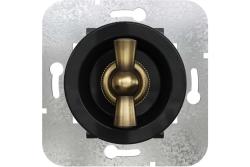 Выключатель ТМ МЕЗОНИНЪ Лахта Сенатъ 1-2 клавиши черный/бронза GE35401-0536