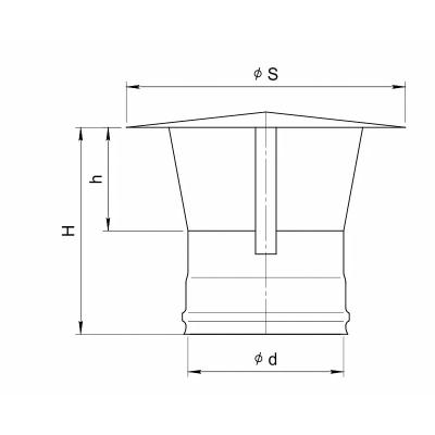 Зонт FERRUM AISI 430 0,5 мм 160 мм