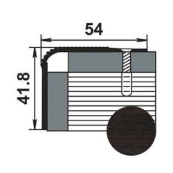 Профиль угловой ЛУКА ПУ 02 Дуб венге 095 2,7 м
