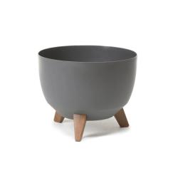 Горшок пластиковый LAMELA Mica roma Антрацит 9,3 л