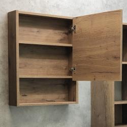 Зеркальный шкаф COMFORTY Марио дуб темный 60*80 см