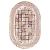 Ковер QUANTUM 03004B BROWN/BRO овал размер 1,95*2,9 м
