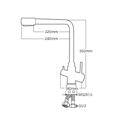 Смеситель для кухни MELANA Stello F610304