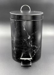 Ведро для мусора JOY HOME черный мрамор 3 л 