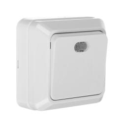 Выключатель НАРОДНАЯ ПРОДУКЦИЯ Дача 1 клавиша с подсветкой белый