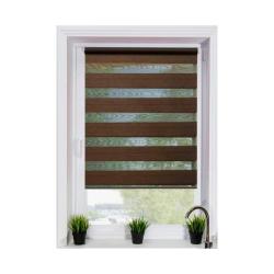 Рулонная штора День/ночь Марсель 25-06 коричневый 61*160 /LM DECOR/