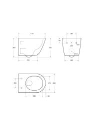 Унитаз подвесной BELBAGNO Marino-Tor BB7026CH-TOR/SC