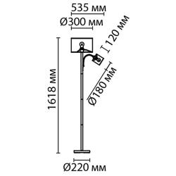 Торшер ODEON Kaya 8042/2F Черный