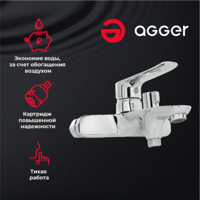 Смеситель для ванны AGGER GP64-500