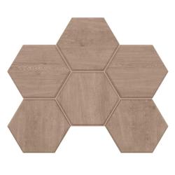 Мозаика ESTIMA Classic wood CW 02 Hexagon Серый 25*28,5 см