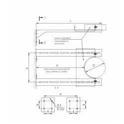 Хомут стеновой FERRUM AISI 430 1 мм 110 мм