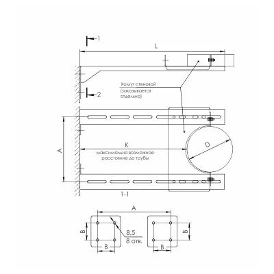Хомут стеновой FERRUM AISI 430 1 мм 110 мм