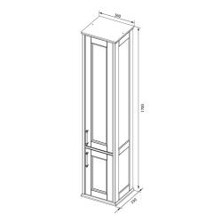 Пенал AQUANET Бостон L 36*170 см