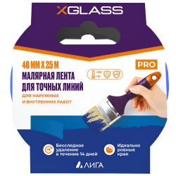 Лента малярная X-GLASS для точных линий синий 48 мм 25 м 160489