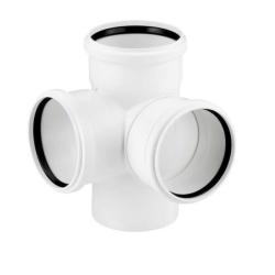 Крестовина канализационная SINIKON Comfort двухплоскостная 110*110*110 мм 87°