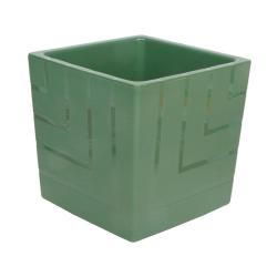 Горшок пластиковый ЛИВИНГРИН Квадро Нефрит 6,6 л