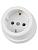 Розетка сетевая TDM Ретро с заземлением белая SQ1806-0527