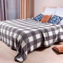 Плед CASA CONFORTE Томлин Клетка Серый 200*220 см
