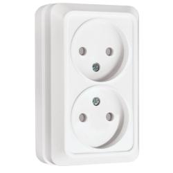 Розетка сетевая MAKEL двойная белый 45117